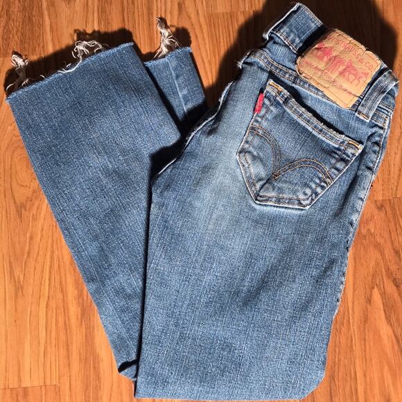 Levi's 514 Blue Jeans Women's Slouch Straight Fit Size 5M - Picture 2 of 6